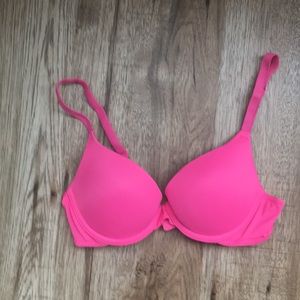 Pink 34A push up bra.